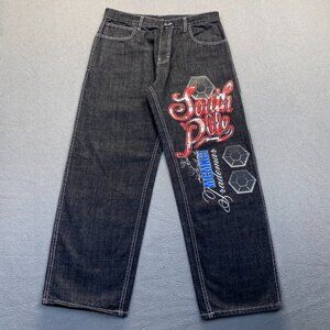 Southpole Extreme Sports Men’s Vintage Y2K Loose Baggy Rare,Jeans Size  36,Black